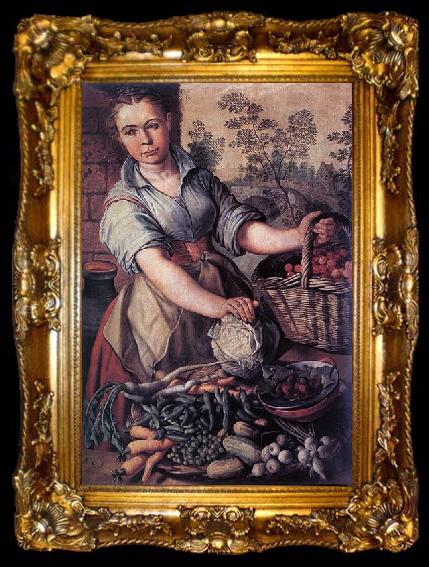framed  Joachim Beuckelaer Vegetable Seller, ta009-2